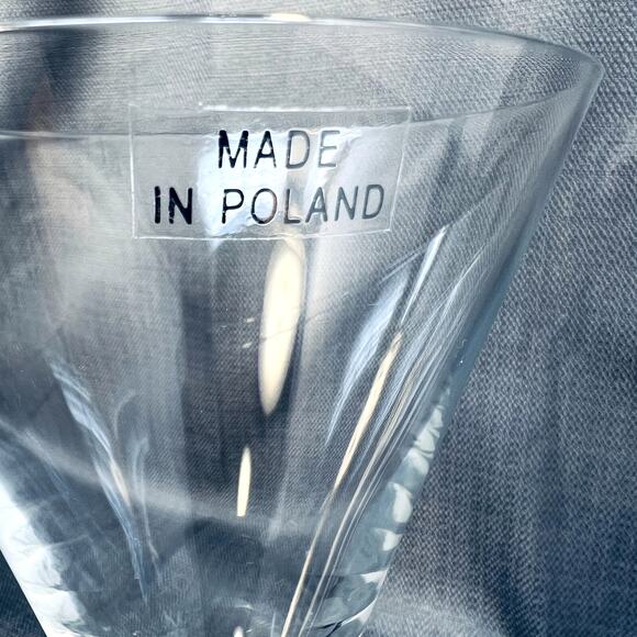 90s Sasaki Japan Colonnade Crystal Goblet VTG Blown Glass Poland Replacement - Picture 2 of 10